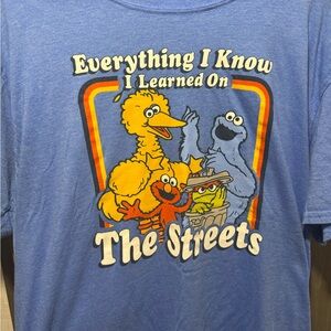 Sesame Street Light Blue Logo Tee